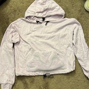 Purple Crop Top Hoodie